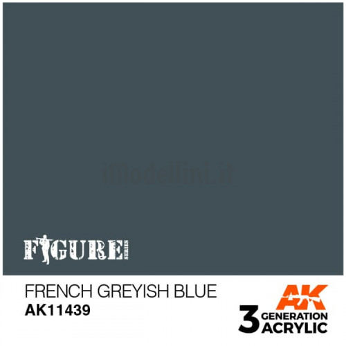 Vernice Acrilica AK 3rd Gen Serie Figures French Greyish Blue