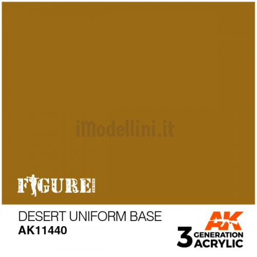 Vernice Acrilica AK 3rd Gen Serie Figures Desert Uniform Base