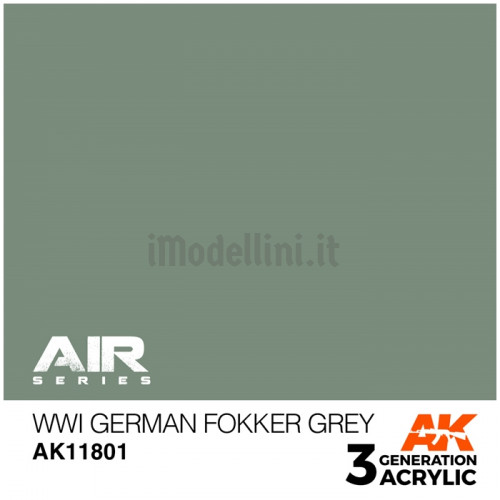 Vernice Acrilica AK Serie Air 3rd Gen WWI German Fokker Grey