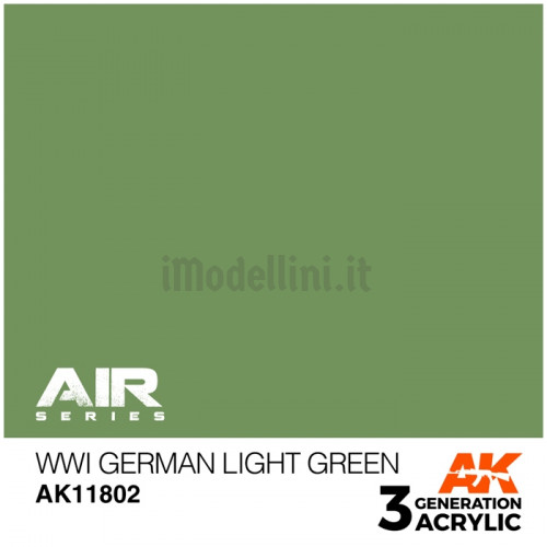 Vernice Acrilica AK Serie Air 3rd Gen WWI German Light Green