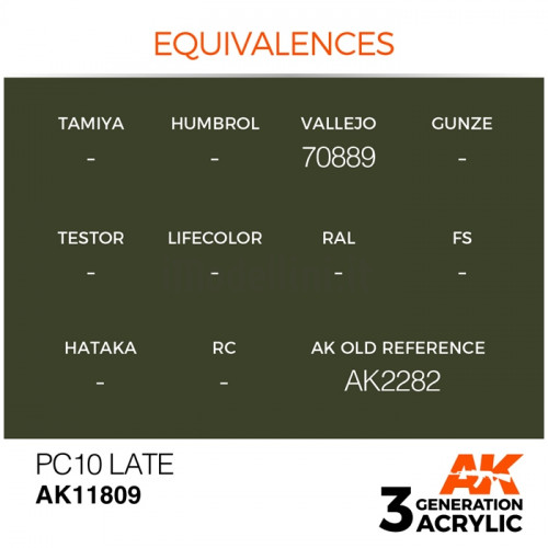 Vernice Acrilica AK Serie Air 3rd Gen PC10 Late