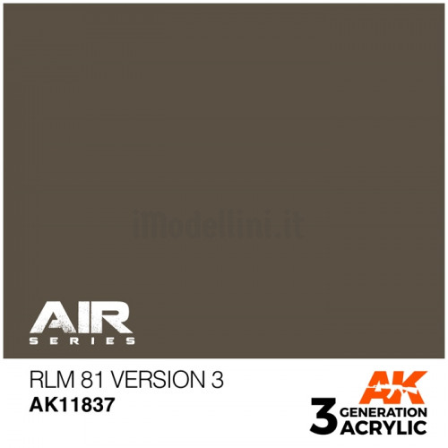 Vernice Acrilica AK Serie Air 3rd Gen RLM 81 Version 3