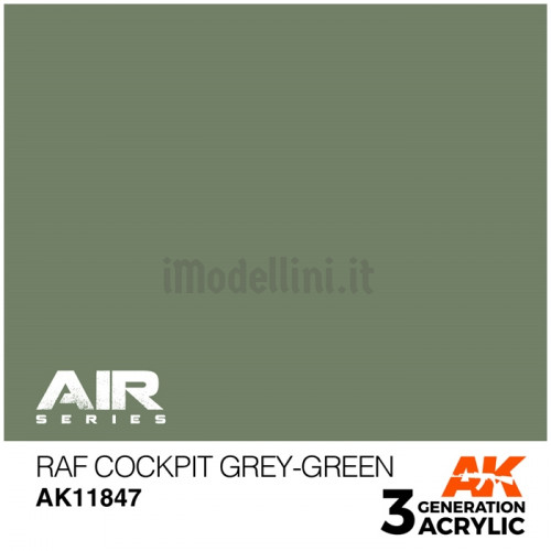 Vernice Acrilica AK Serie Air 3rd Gen RAF Cockpit Grey-Green
