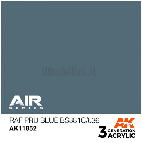 Vernice Acrilica AK Serie Air 3rd Gen RAF PRU Blue BS381C/636