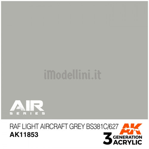 Vernice Acrilica AK Serie Air 3rd Gen RAF Light Aircraft Grey BS381C/627