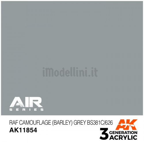 Vernice Acrilica AK Serie Air 3rd Gen RAF Camouflage (Barley) Grey BS381C/626
