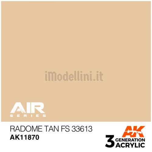 Vernice Acrilica AK Serie Air 3rd Gen Radome Tan FS 33613