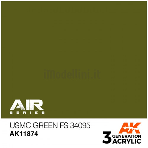 Vernice Acrilica AK Serie Air 3rd Gen USMC Green FS 34095