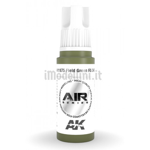 Vernice Acrilica AK Serie Air 3rd Gen Field Green FS 34097