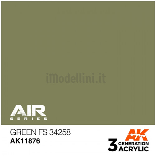 Vernice Acrilica AK Serie Air 3rd Gen Green FS 34258