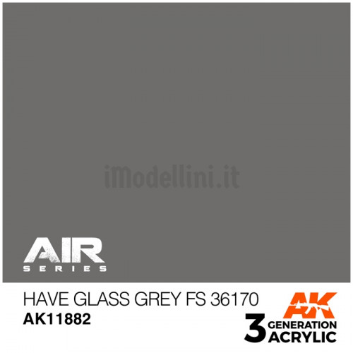 Vernice Acrilica AK Serie Air 3rd Gen Have Glass Grey FS 36170