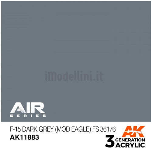 Vernice Acrilica AK Serie Air 3rd Gen F-15 Dark Grey Mod Eagle FS 36176