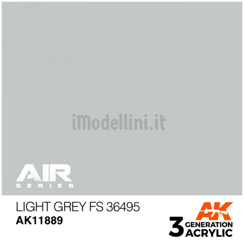 Vernice Acrilica AK Serie Air 3rd Gen Light Grey FS 36495