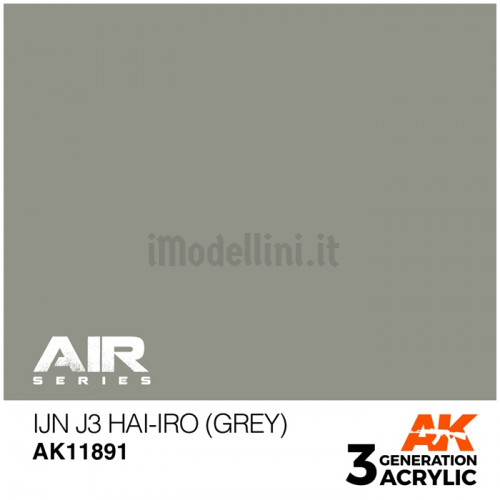 Vernice Acrilica AK Serie Air 3rd Gen IJN J3 Hai-iro (Grey)
