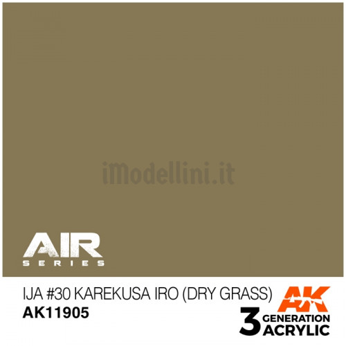 Vernice Acrilica AK Serie Air 3rd Gen IJA #30 Karekusa iro (Dry Grass)