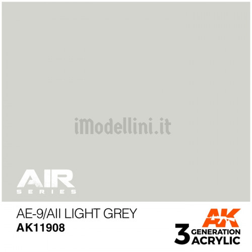 Vernice Acrilica AK Serie Air 3rd Gen AE-9/AII Light Grey