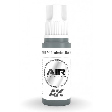 Vernice Acrilica AK Serie Air 3rd Gen A-14 Interior Steel Grey