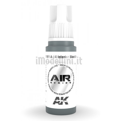 Vernice Acrilica AK Serie Air 3rd Gen A-14 Interior Steel Grey