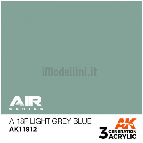 Vernice Acrilica AK Serie Air 3rd Gen A-18f Light Grey-Blue