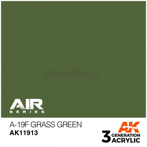 Vernice Acrilica AK Serie Air 3rd Gen A-19f Grass Green