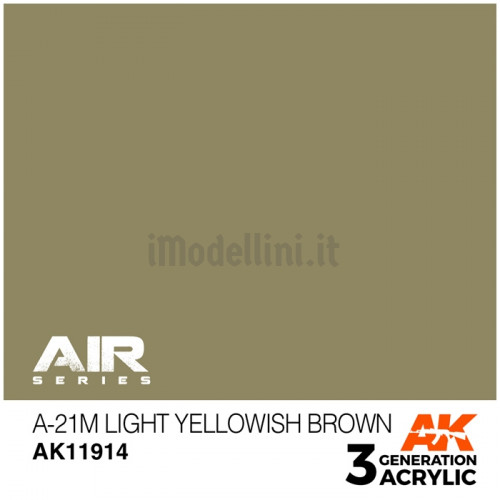 Vernice Acrilica AK Serie Air 3rd Gen A-21m Light Yellowish Brown