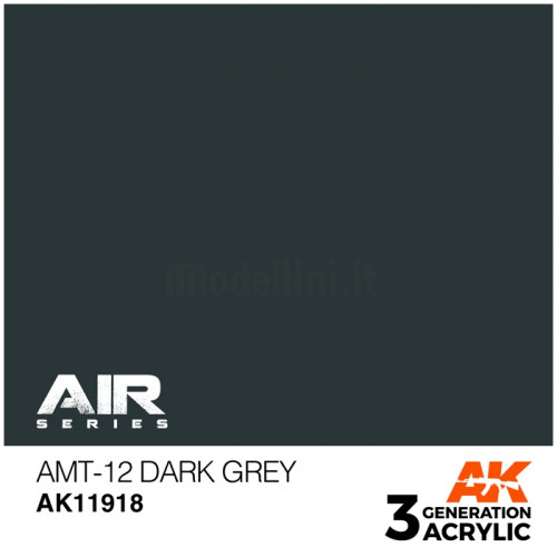 Vernice Acrilica AK Serie Air 3rd Gen AMT-12 Dark Grey