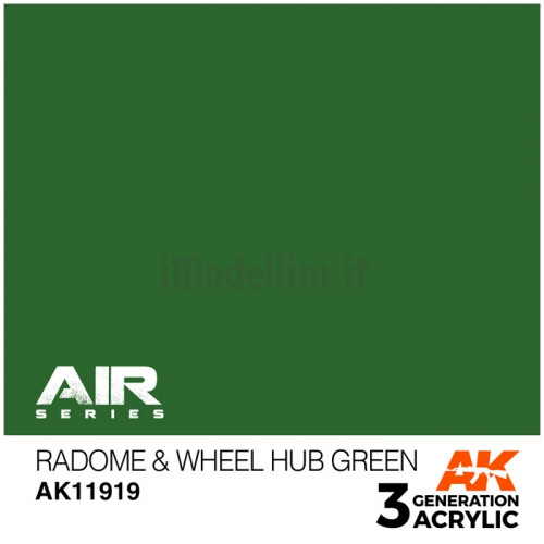 Vernice Acrilica AK Serie Air 3rd Gen Radome e Wheel Hub Green