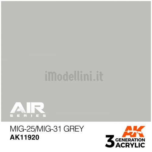 Vernice Acrilica AK Serie Air 3rd Gen MiG-25/MiG-31 Grey