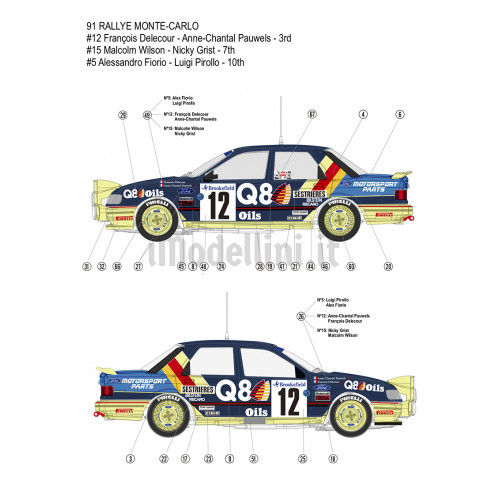 Ford Sierra Cosworth 4x4 Rally Monte Carlo 1991 1:24