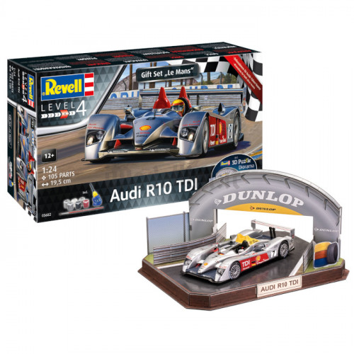 Gift Set Le Mans Audi R10 TDI con Diorama 1:24