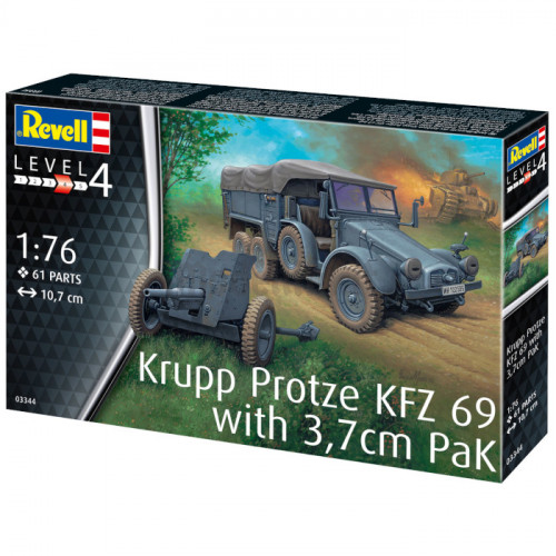 Camion Krupp Protze KFZ 69 con Cannone 3,7cm PaK 1:76