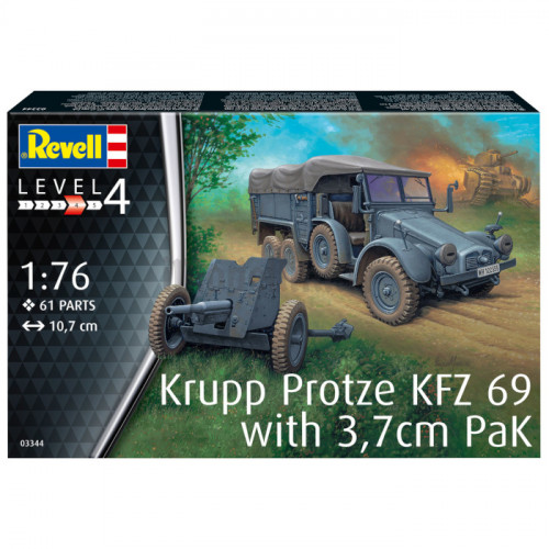 Camion Krupp Protze KFZ 69 con Cannone 3,7cm PaK 1:76