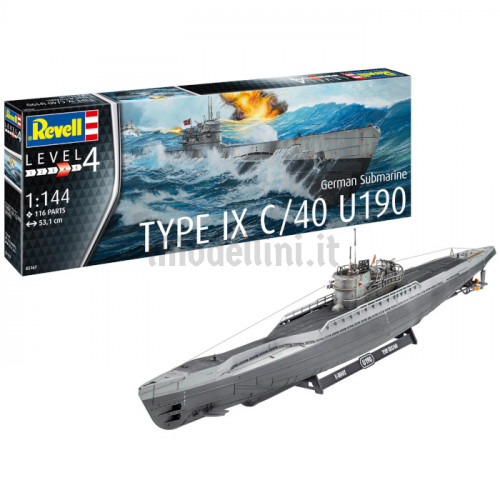 Sottomarino Tedesco Type IX C/40 U190 1:144