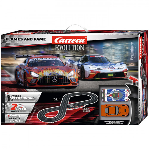 Pista Elettrica Carrera Evolution Flames and Fame